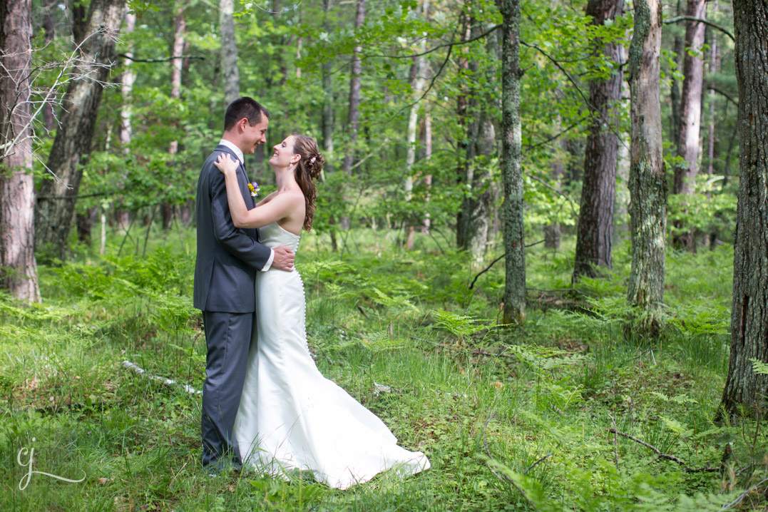 forest bride and groom wedding on lake st germain wi