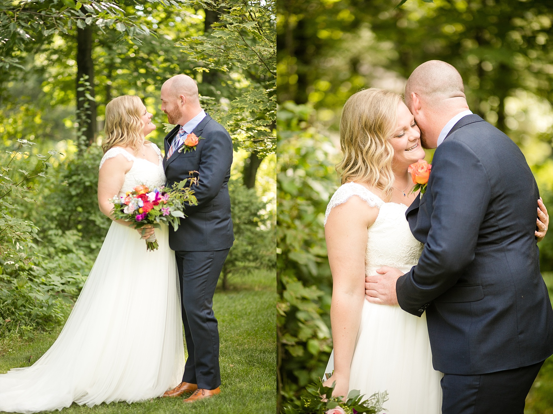 An intimate backyard wedding with little flecks of golden light shining through the trees, and so much laughter, joy and the good kind of tears made for a beautiful fete for Amber & Glenn.