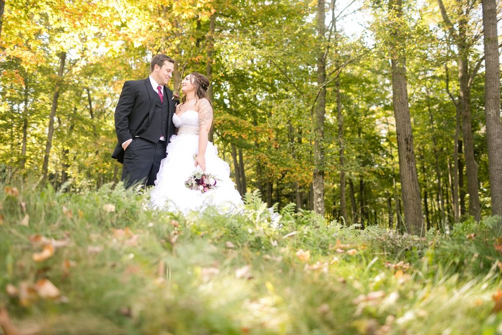 Bella &amp; Dylan�s Fall Rib Mountain Amphitheater Wedding in