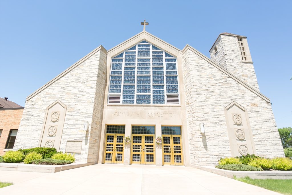 Immaculate Conception Catholic Church in June of 2019 in Eau Claire