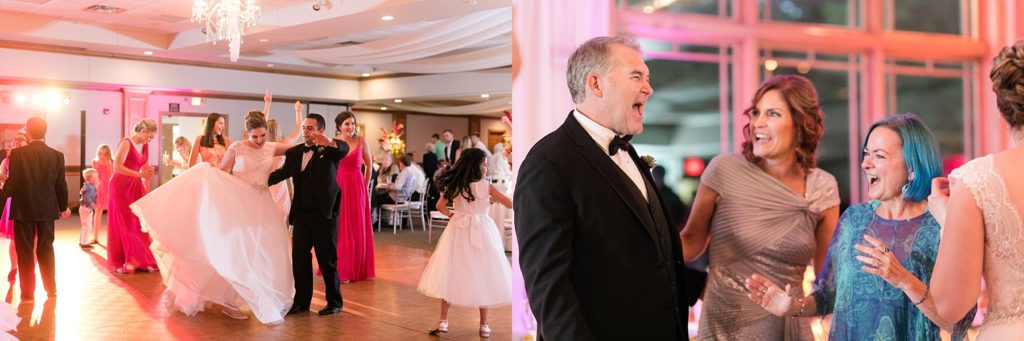 dancing couple and guests at their Eau Claire Wedding