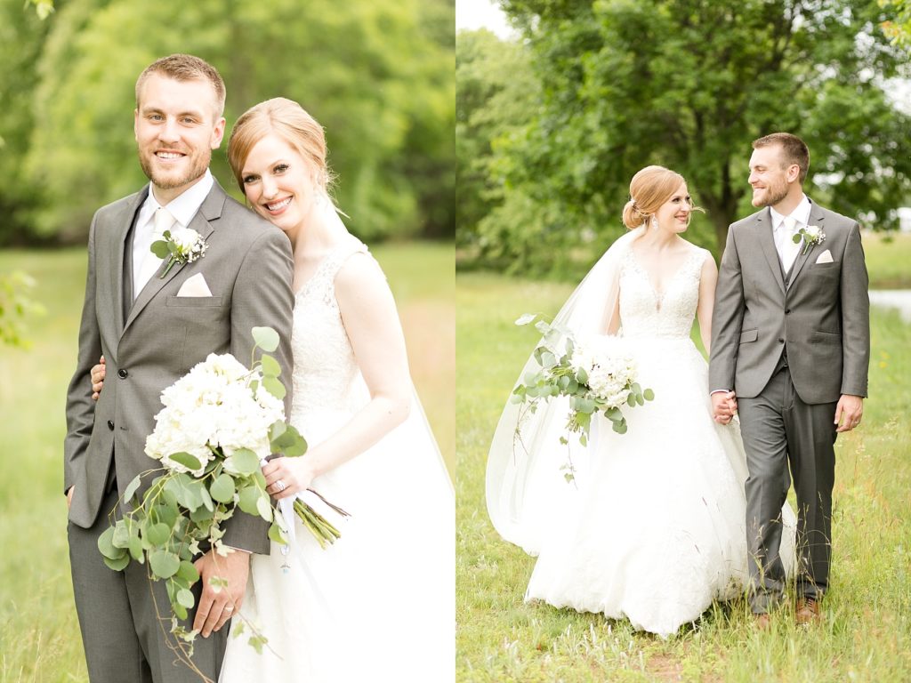 bride and groom portraits at wedding atThe Florian Gardens in Eau Claire