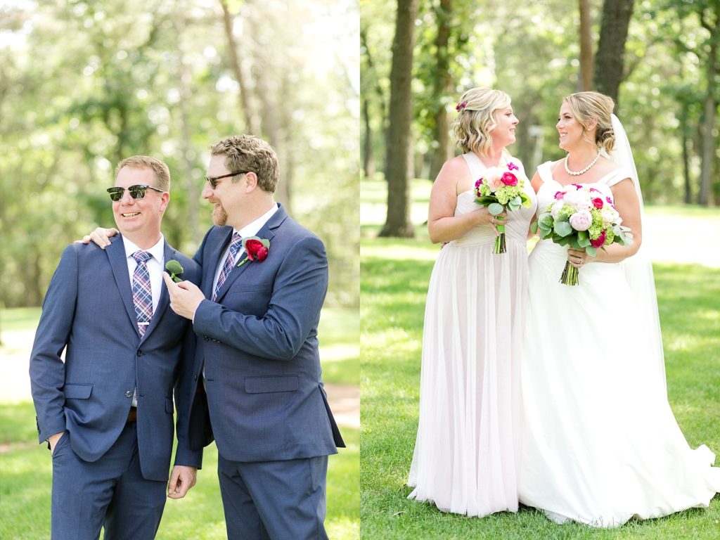 bridal party photos at the Eau Claire Golf & Country Club