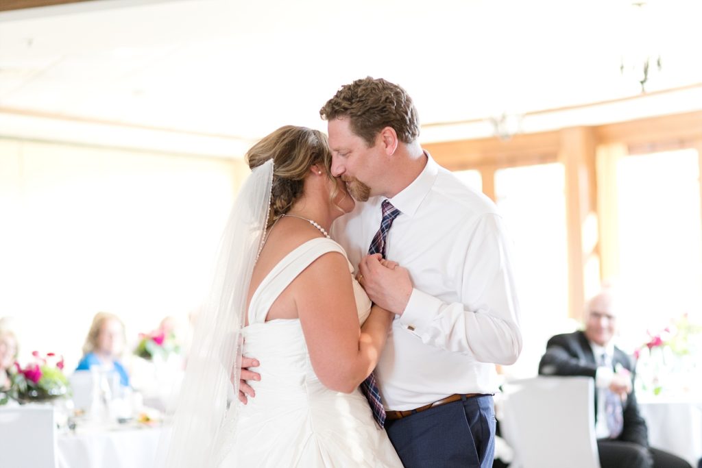 couple share their first dance at the Eau Claire Golf & Country Club