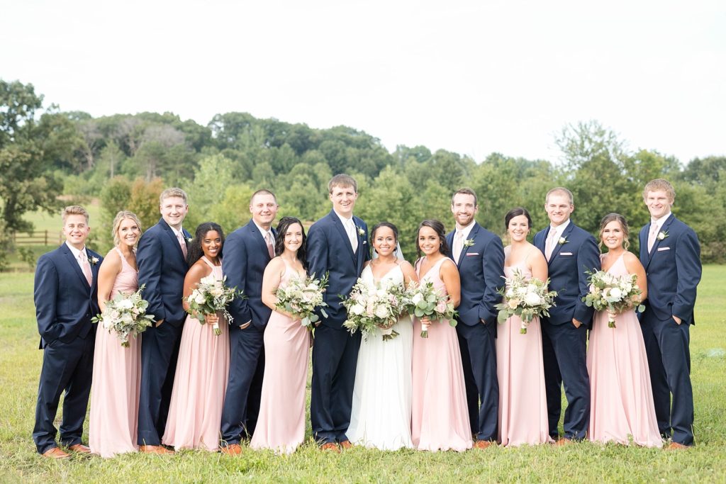 bridal party outside at Lilydale in Chippewa Falls, WI