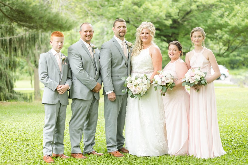 bridal party photos at Irvine Park in Chippewa Falls