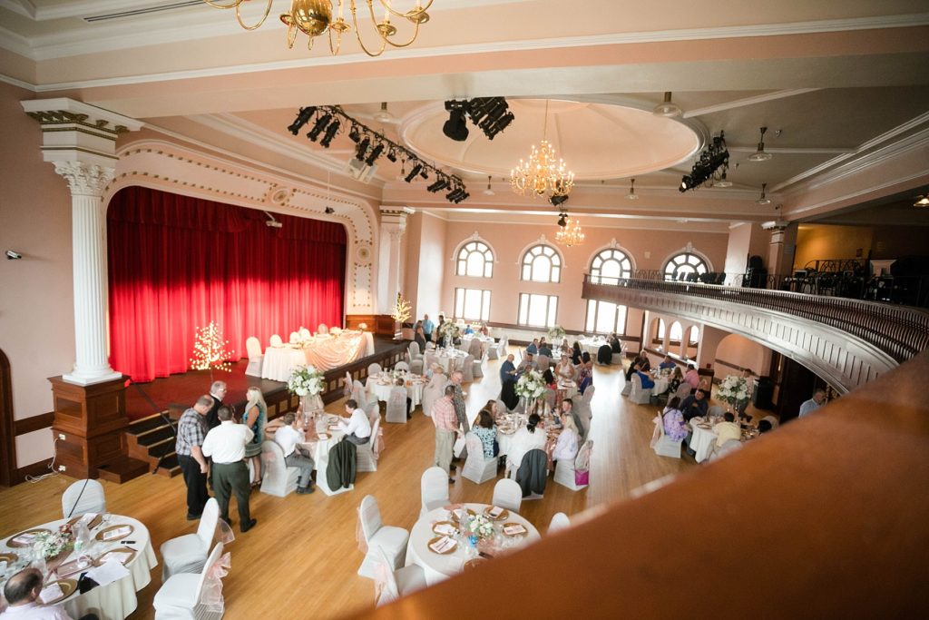 wedding reception at glam wedding reception at the Heyde Center in Chippewa Falls